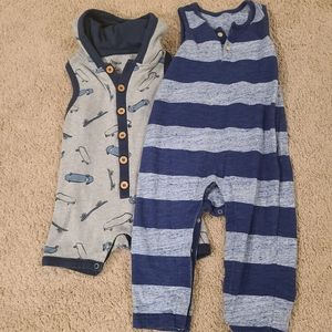 Boys sleeveless rompers